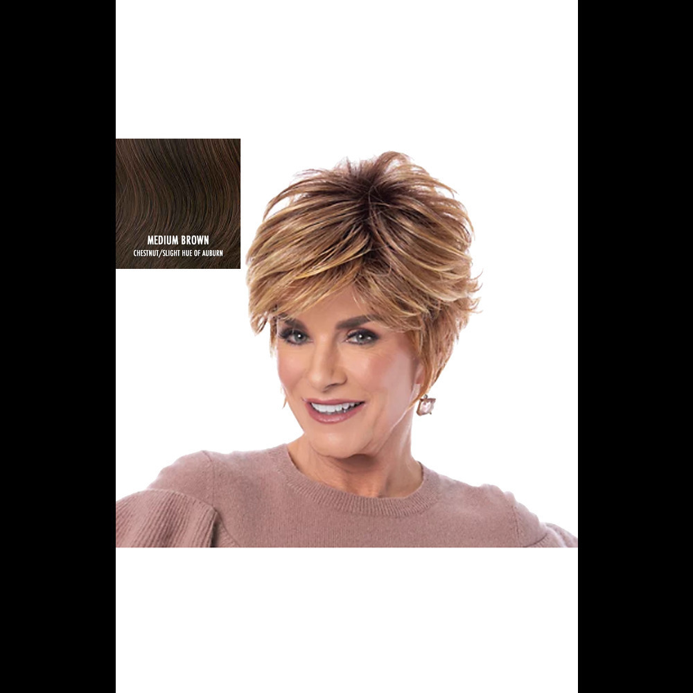 Toni Brattin Vivacious Short Cut Wig Medium Brown Reg